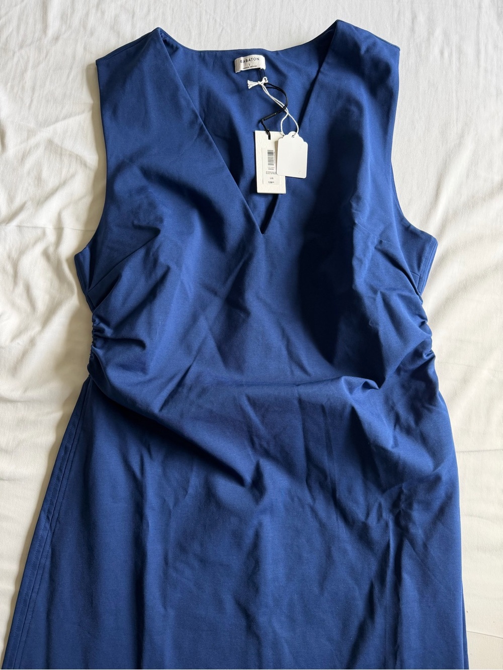 Aritzia Navy Sleeveless V-Neck Tunic Top